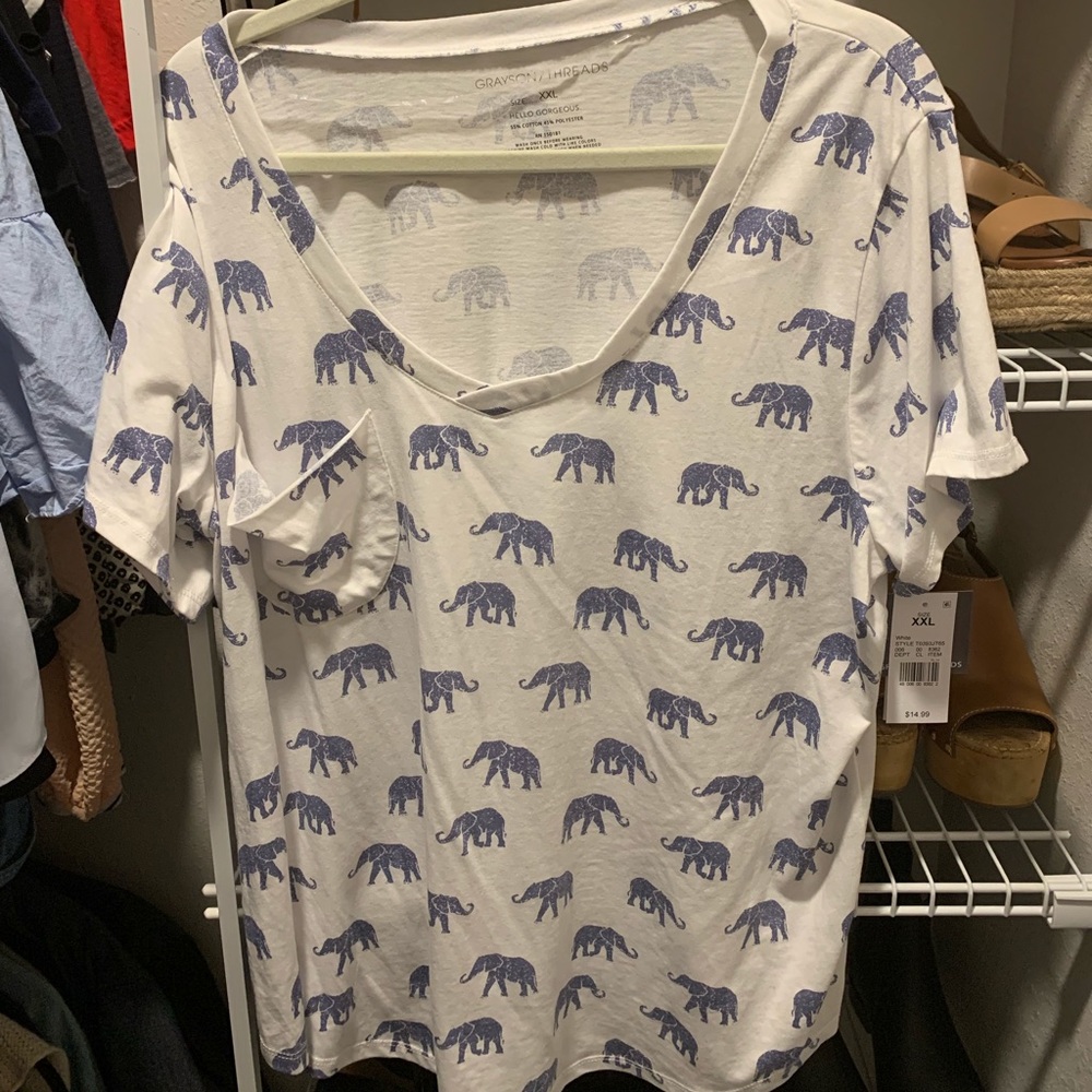 Target elephant  v neck